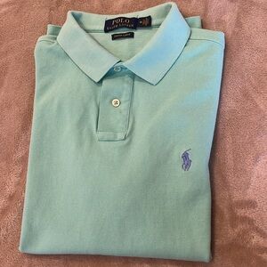Polo Ralph Lauren Custom Slim Fit Medium Light Green color short sleeves